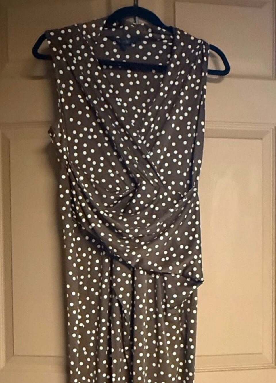 Rachel Rachel Roy Sleeveless Draped Polka Dot Midi Dress - Picture 5 of 5